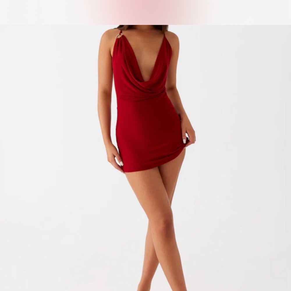 Peppermayo Red Bohemian Bliss Mesh Mini Dress